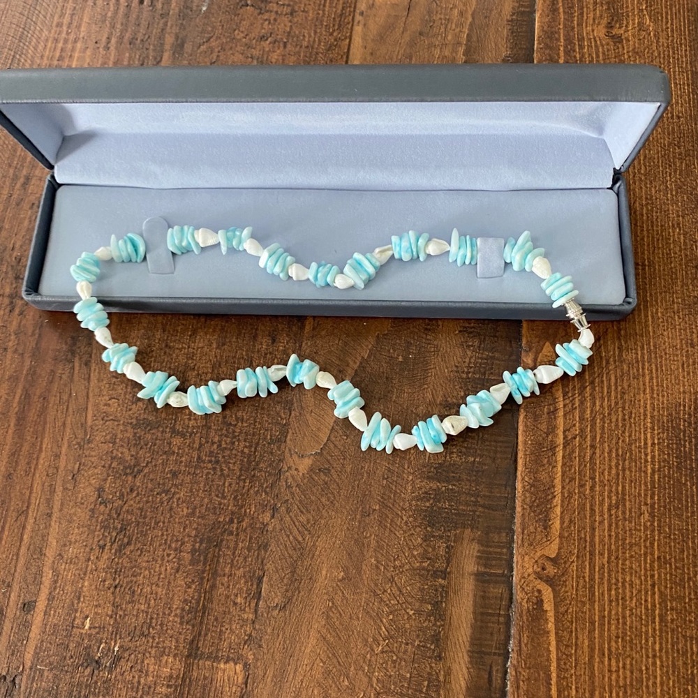 NEW Larimar artist hand-crafted stone necklace - Picture 5 of 7